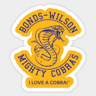 Bonds-Wilson I Love a Cobra Sticker